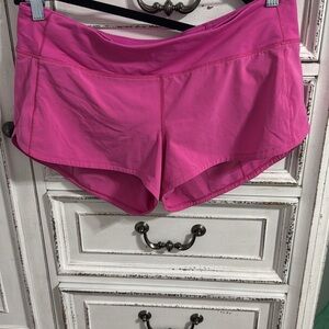 Lululemon Athletica Pink Athletic Shorts with Moisture-Wicking Fabric